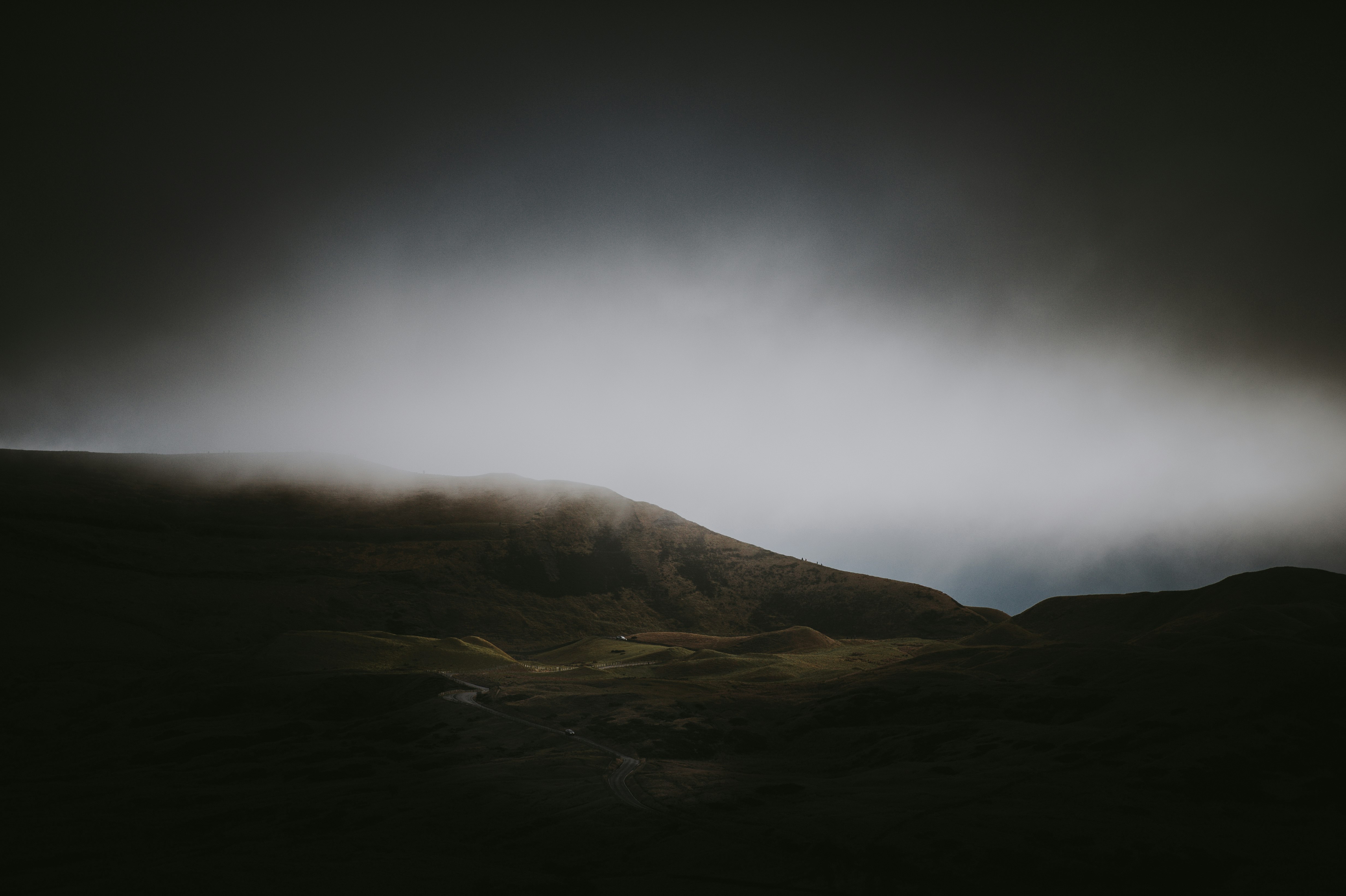 landscape photo of brown mountain